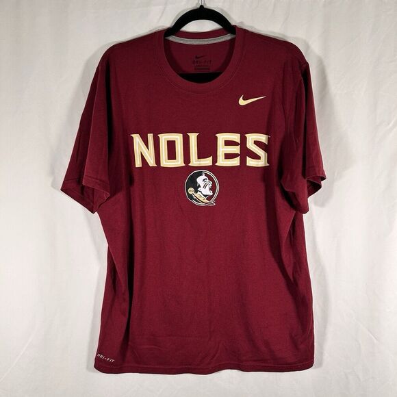 Florida State Seminoles Nike Shirt Mens Large Red Short Sleeve Crew Neck Graphic - Picture 1 of 7